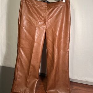 Bagatelle collection, large, wide leg, gaucho pant faux camel color, vegan NWT